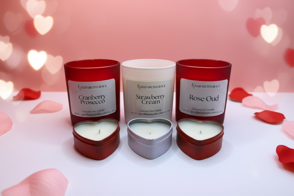 Valentine’s Day Candle Trio